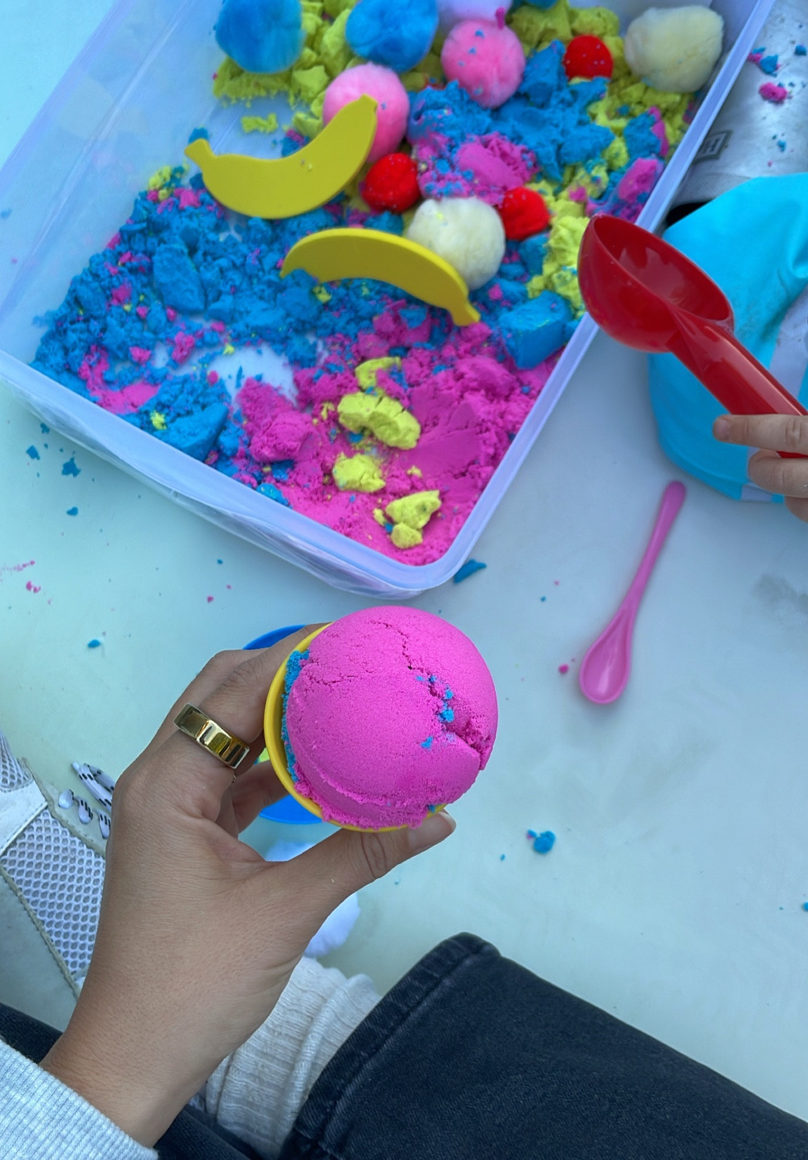 Sensory bin! SO FUN. 

#LTKkids #LTKfamily