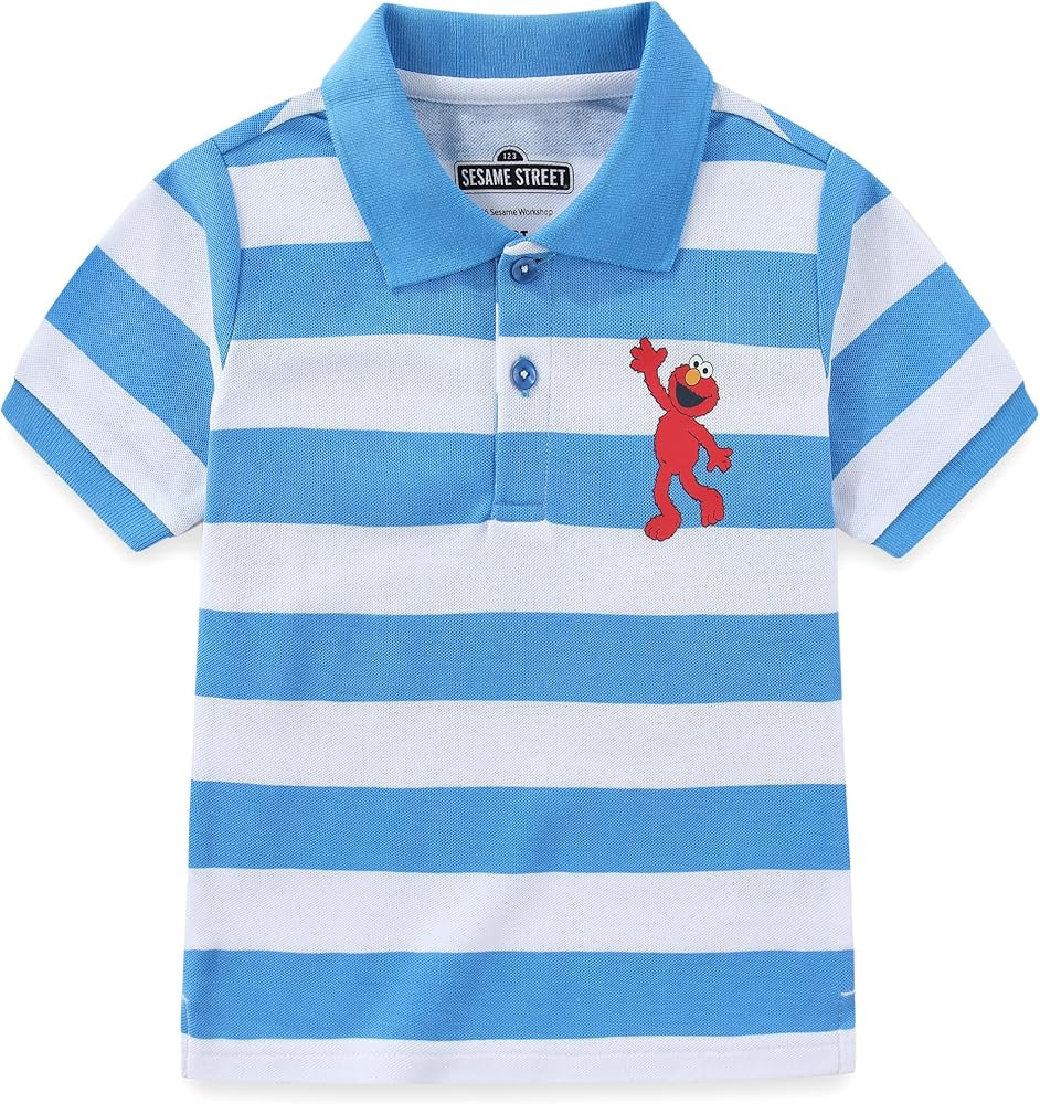 Sesame Street Elmo Baby Boys Short Sleeve Polo Shirt for Infant and Toddler | Amazon (US)