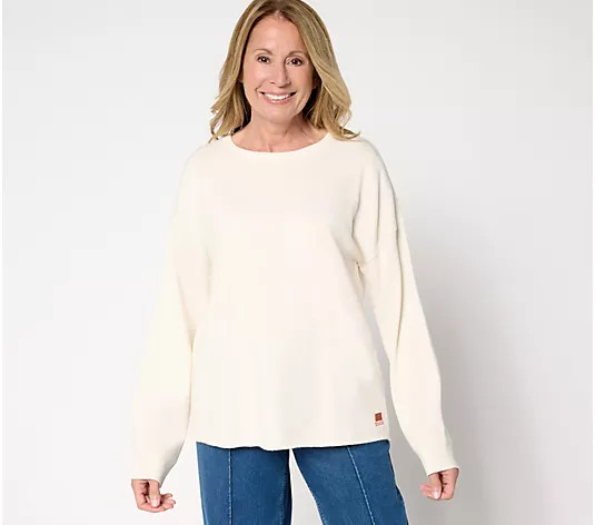 Make Your Selection: Peace Love World French Terry Crew Neck Pullover | QVC