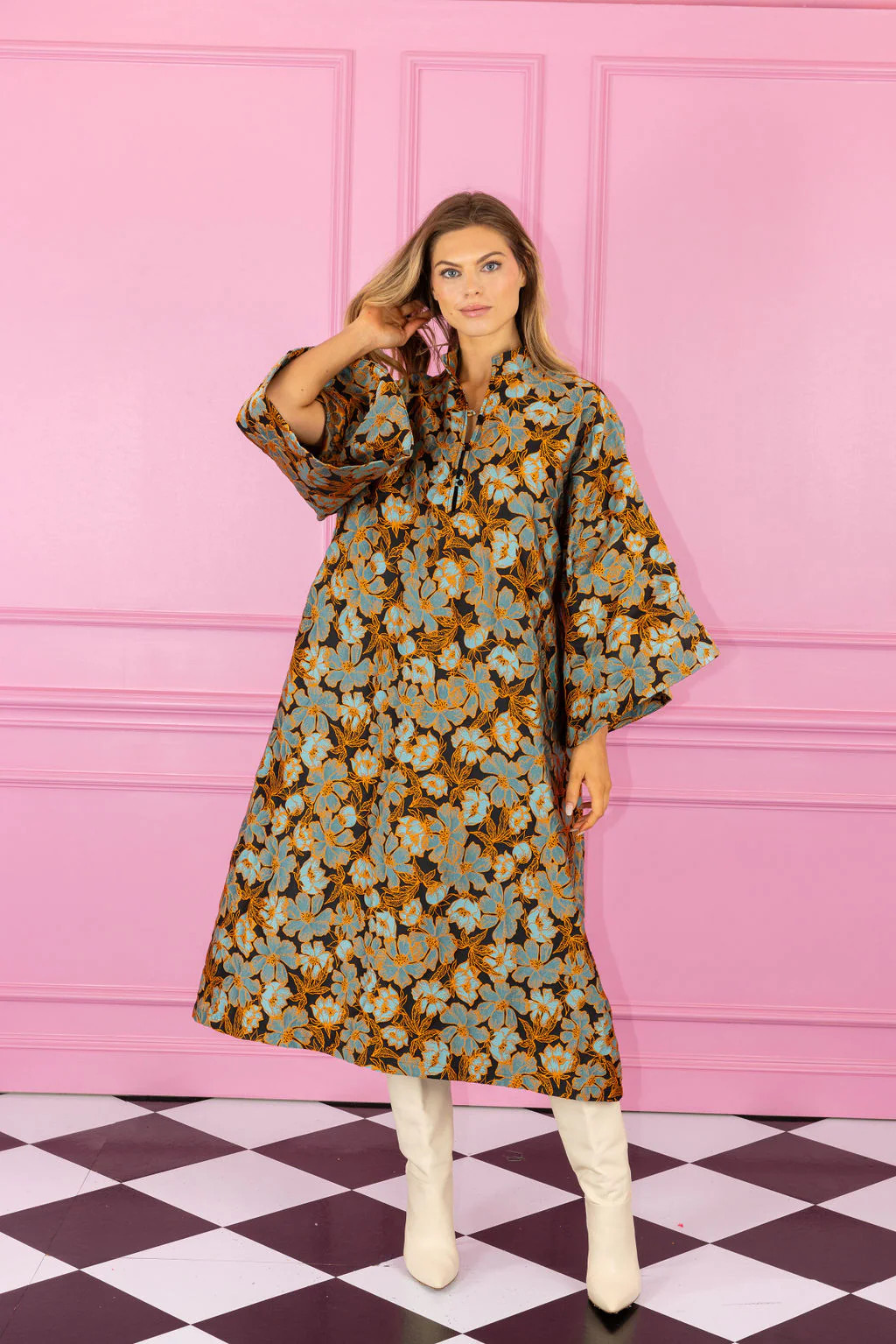 Midnight Floral Maxi Caftan | La Vie Style House