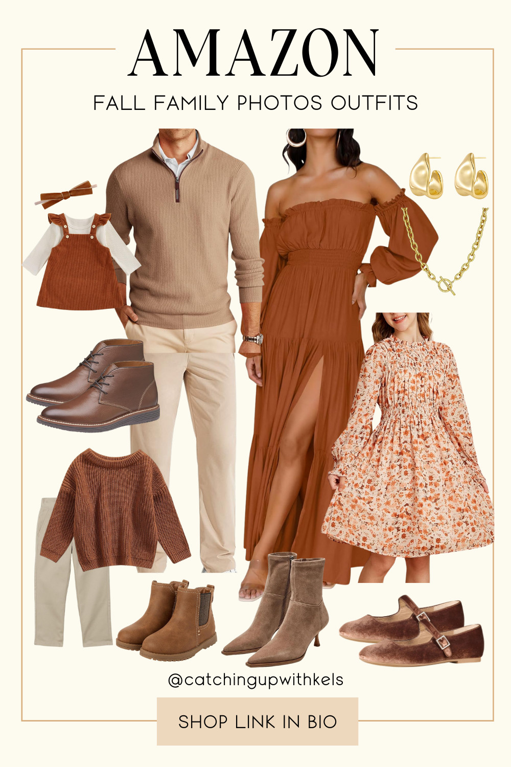 Fall family photo ready 🍂📸 Found the sweetest coordinating outfit ideas on Amazon—perfect for those golden hour shots! #AmazonFinds #FamilyStyle 

 