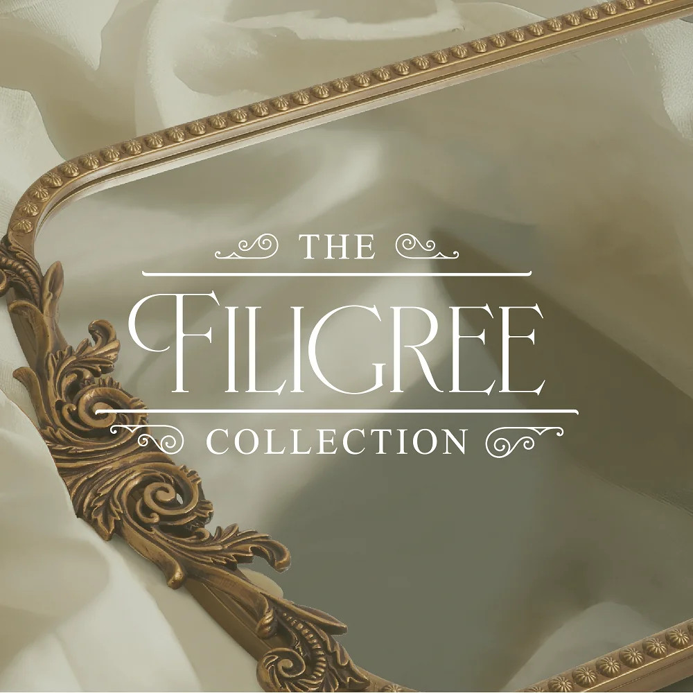 Crystal Art Gallery 32" x 72" Gold Filigree Arch Full Length Floor Leaner Decor Mirror | Walmart (US)