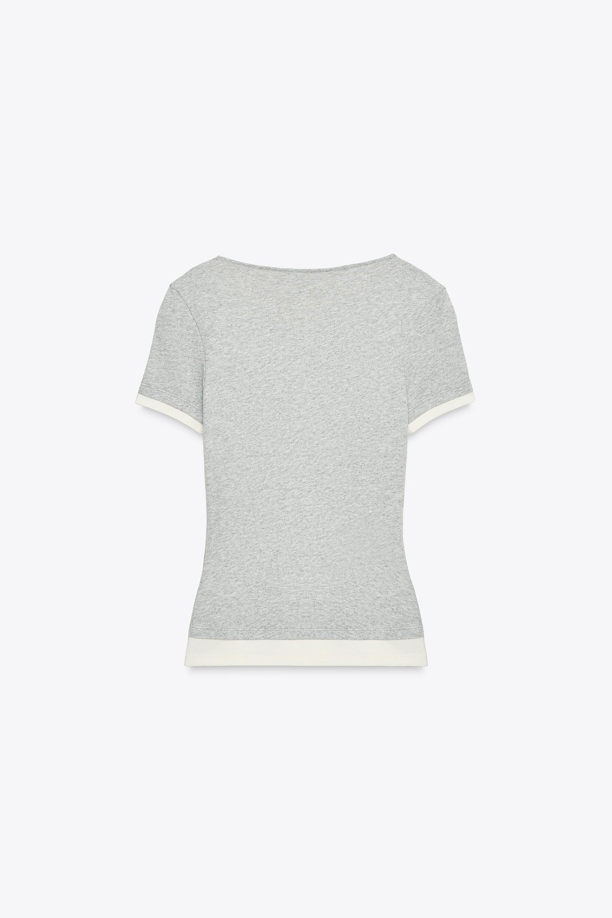 DOUBLE RIB T-SHIRT | Zara UK