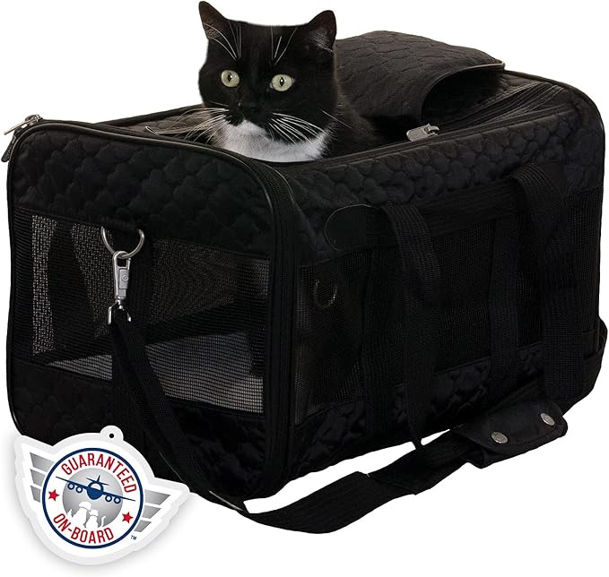 Sherpa Original Deluxe Travel Pet Carrier, Airline Approved - Black Lattice, Large | Amazon (US)