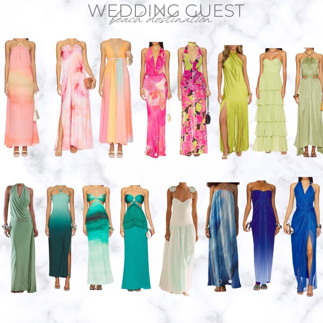 Summer wedding guest, beach destination
