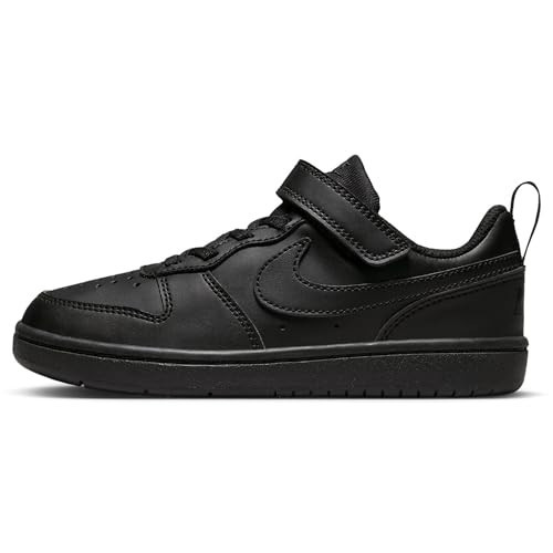 Nike Court Borough Low Recraft Shoes Sneaker, Black/Black-Black, 12.5 US Unisex Little Kid | Amazon (US)