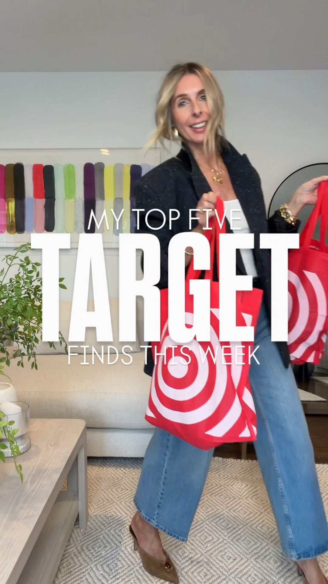 my top five target finds this week! actually, let’s make that six…

1. CHARCOAL TWEED BLAZER - size small. its runs oversized. my gawd, so bloody cool. just throw over jeans + a tank or light sweater and you are good to go!!! 👌 

2. DARK WASH DENIM SHIRT + JEANS- size medium. loving the detailing on this shirt. the two front pockets. the stitching. went a little country by throwing on the wide leg jeans.  wearing size 4 in the jeans. 

3. OVAL HAMMERED EARRINGS - size+ style both 10/10. they basically elevate any look. throw ‘em on with your sweats if you wanna! 

4. BLUE SLIP DRESS - size small. beautiful, beautiful dress. couldn’t resist this one so made it more fall for ya, by throwing on this chunky knit. perfect way to inject some color into fall! 

5. these BROWN MULES are hands down my favorite mules i’ve found this szn. and let me tell ya, i’ve been hunting. comfy, chic, cool. they tick allllll the boxes! size down 1/2 size. 

6. bugger it. let’s add a 6th! THIS BELT. i mean, target know what they are doing right now…such a cool piece!

CHUNKY KNIT - wearing the xs/s 
couldn’t love this more. it’s super cute fastened as a sweater, or open as a cardigan. love it! 😮‍💨 

BLUE JEANS (with with blazer) - size 6. $20 jeans that feel $200. wear them way too much, but won’t stop because they’re ace! 👌

BROWN HEELS - polish any look. love the cabochon embellishment. yes, they are $$$ so i linked an amazon dupe. i’m waiting for the amazon 📦 to arrive so haven’t seen them irl yet. 

🍂🍂🍂🍂🍂🍂🍂🍂🍂🍂🍂🍂

fall fashion 2026, effortless style, midlife style, over 40 style, fall style, fall blazer, target haul, fall shoes, @Target

#LTKootd #LTKgrwm #LTKOver40