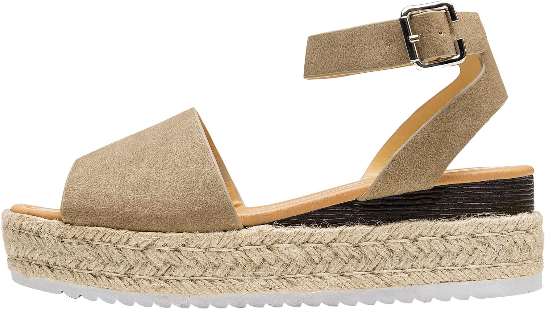 Vepose Women's 08 Platform Espadrilles Sandals Low Wedge Sandal for Women+Comfort | Amazon (US)