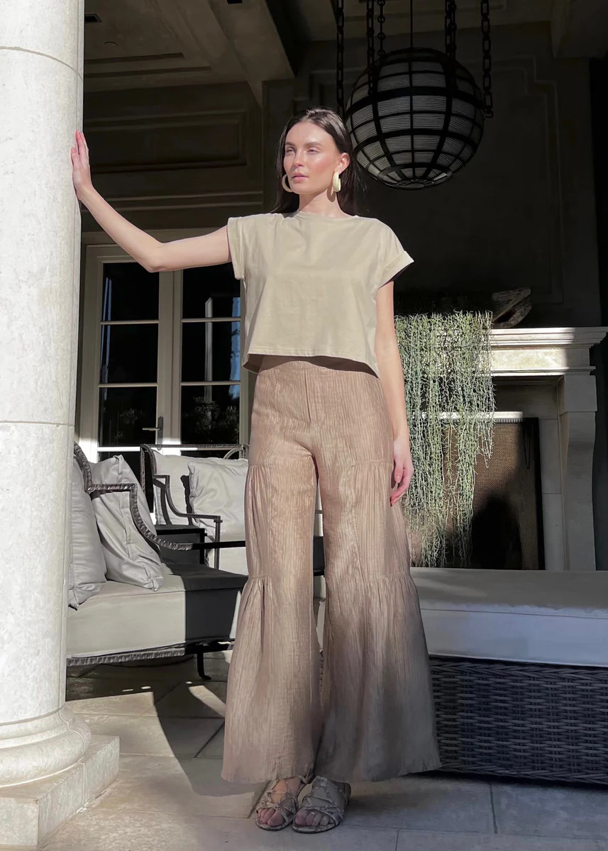 Abra Wide Leg Pants - Dusty Sand | Benaar La