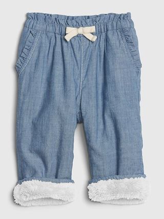Baby Sherpa Lined Pull-On Pants | Gap (US)