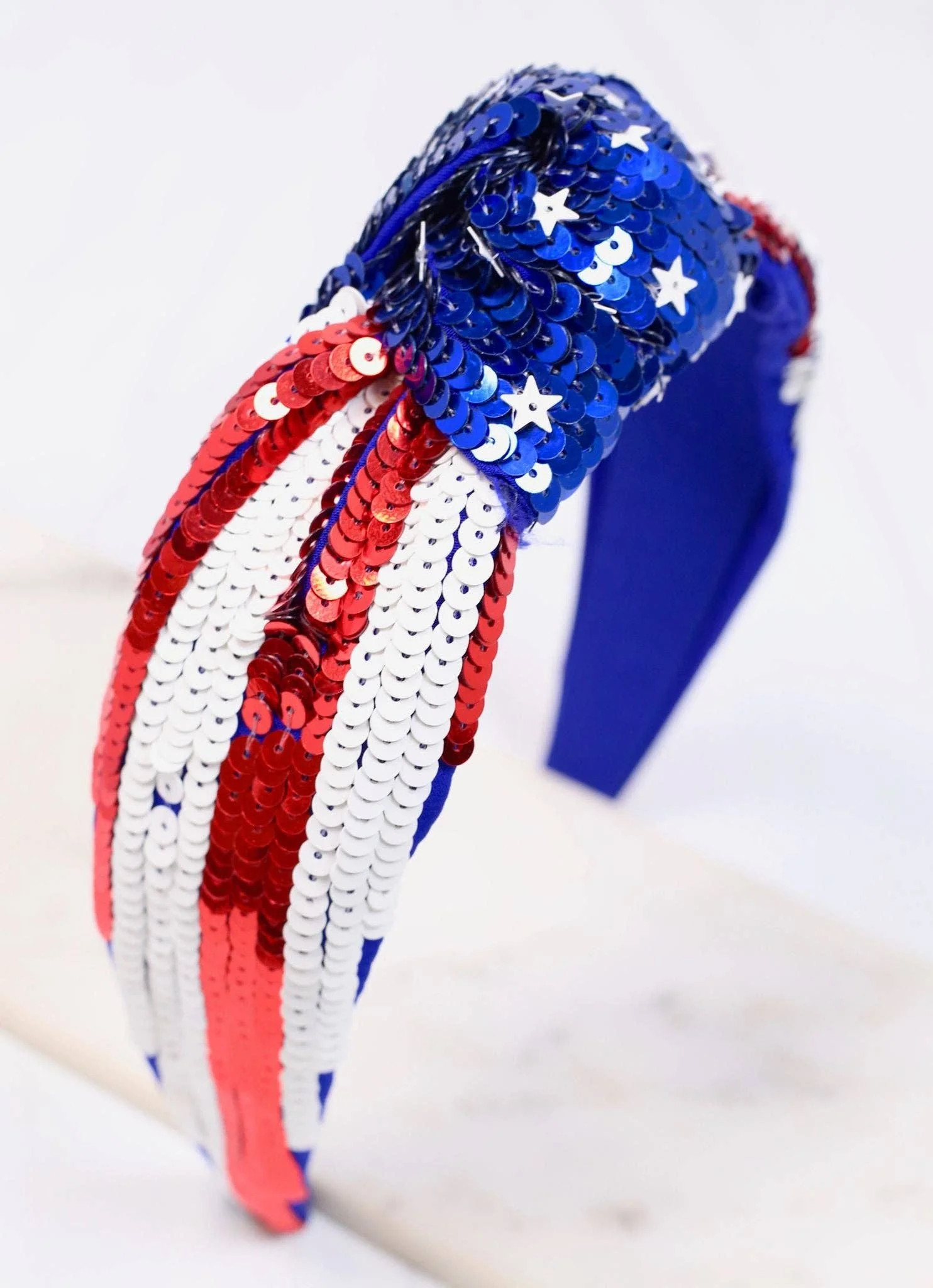 Sparklers Sequin Headband RED WHITE BLUE | June+Grey