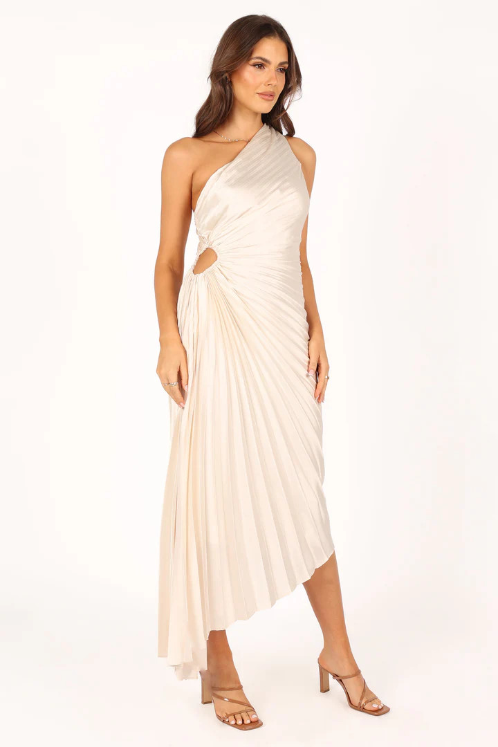 Kleo One Shoulder Maxi Dress - White | Petal & Pup (US)