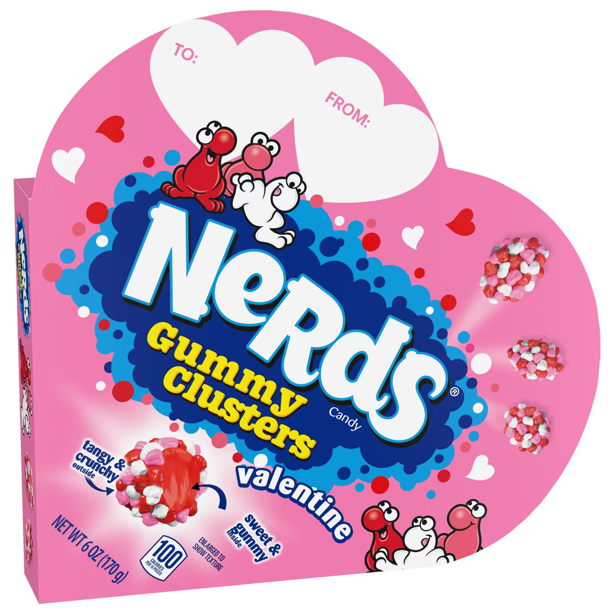 Nerds Valentine's Heart Gift Box Clusters - 6oz | Target