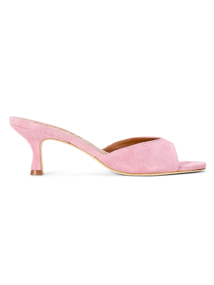 Women's Brigitte 55MM Suede Mules - Orchid - Size 10.5 | Saks Fifth Avenue