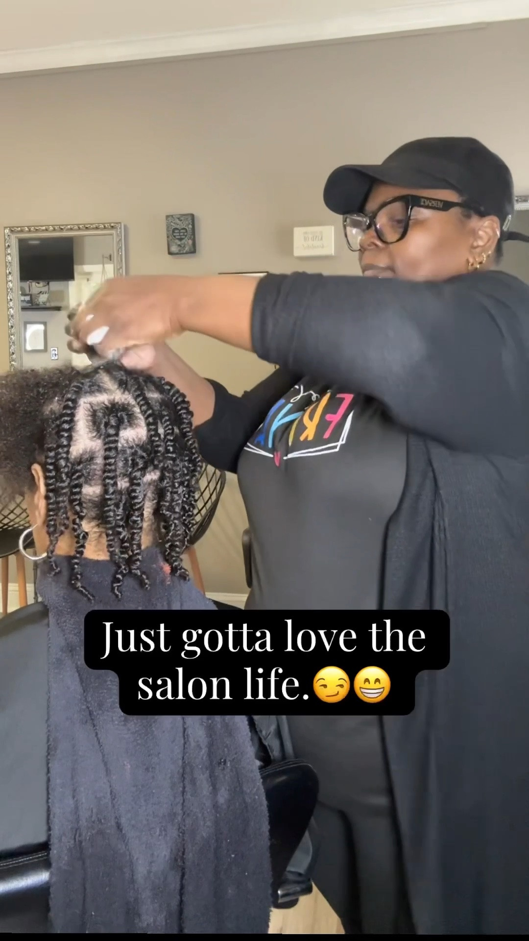 Yup! This is me in my element. Using The Doux Texture Foam on my clients Large two strand twists. Check some of the other products I used on her hair. She keeps it twisted up and then take them out later. #haircare #dayinthelife #thedoux #twostrandtwists #naturalhair 
#naturalstylists

#LTKBeauty #LTKdayinmylife