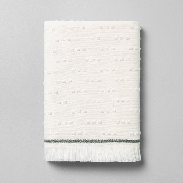 Fouta Texture Dots Bath Towel Sour Cream/Railroad Gray - Hearth & Hand™ with Magnolia | Target