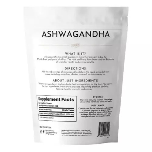 Just Ingredients Organic Ashwagandha | Scheels