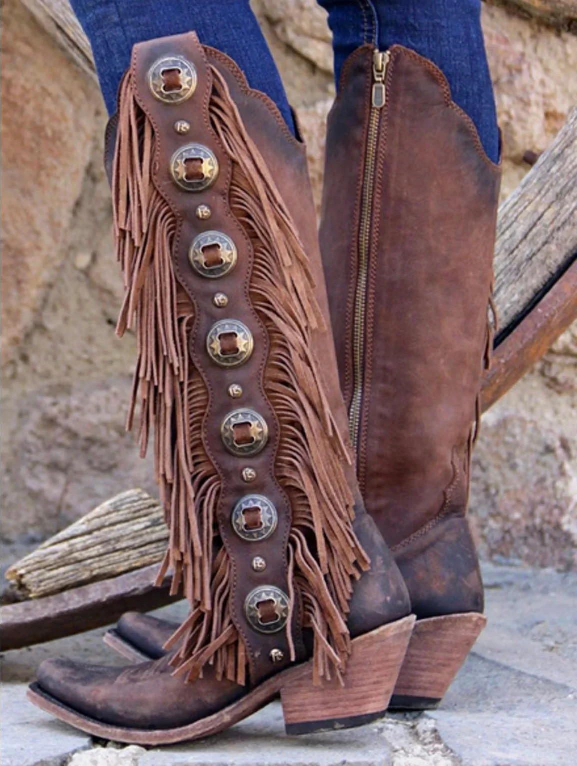 Liberty Black Ophelia Tall Concho Boots - Faggio. Find this at Boltranchstore.com | Bolt Ranch Store