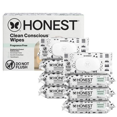 The Honest Company Clean Concious Sensitive Skin Baby Wipes - Pattern Play - 576ct: Face, Hands, Diaper Area Application, Pull-Out Dispenser | Target
