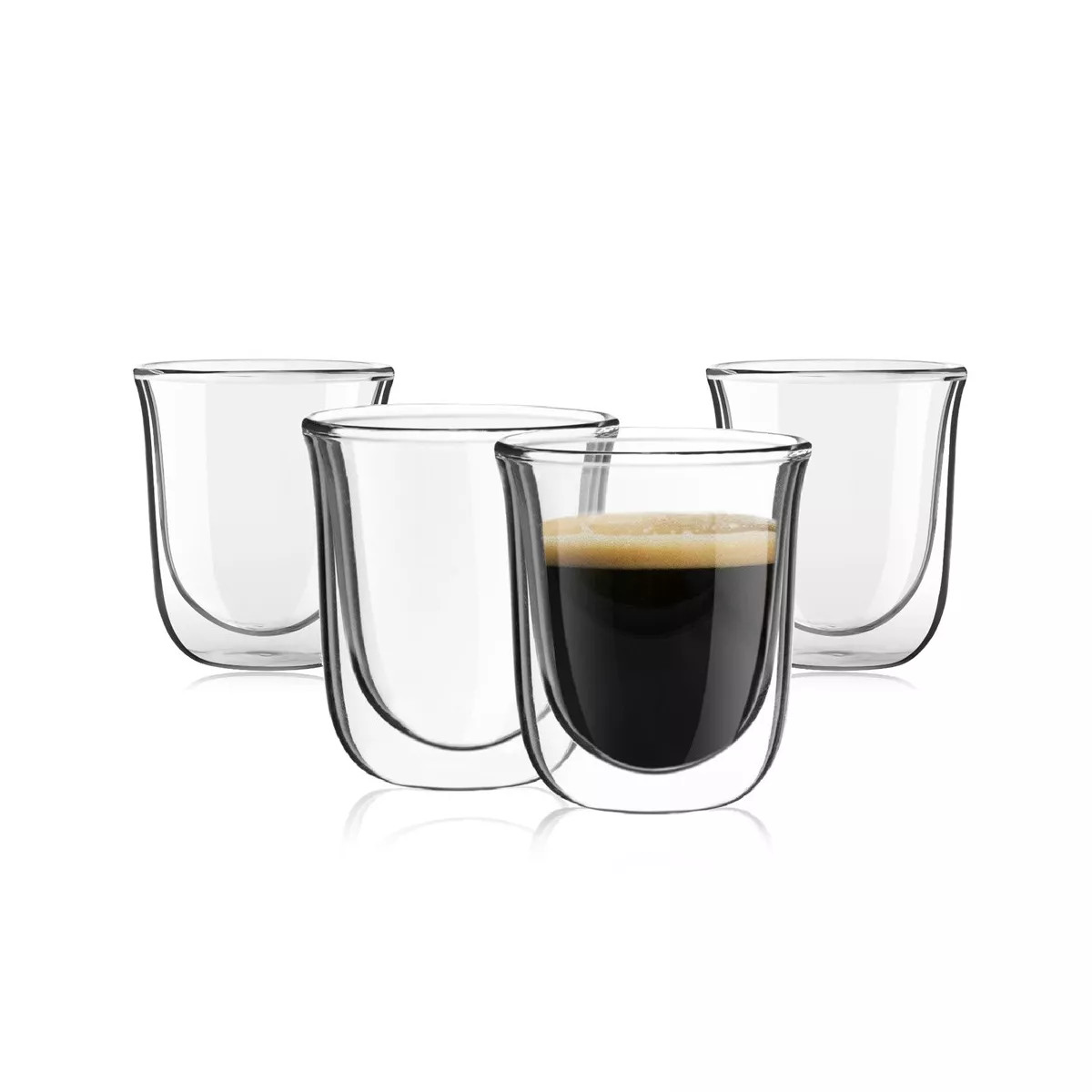JoyJolt Javaah Double Wall Espresso Glasses - Set of 4 Double Walled Cups - 2-Ounces | Target