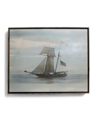 20x16 Stretched Canvas Painting With Classic Frame | TJ Maxx