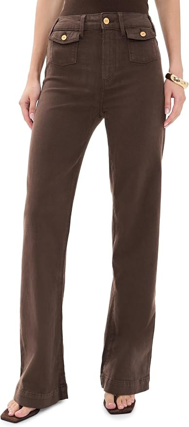 PAIGE Women's Leenah Mini Patch Pockets Jeans | Amazon (US)