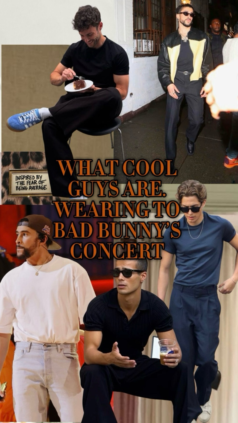 What cool guys are wearing to Bad Bunny’s concert 

#LTKjeans #LTKmens