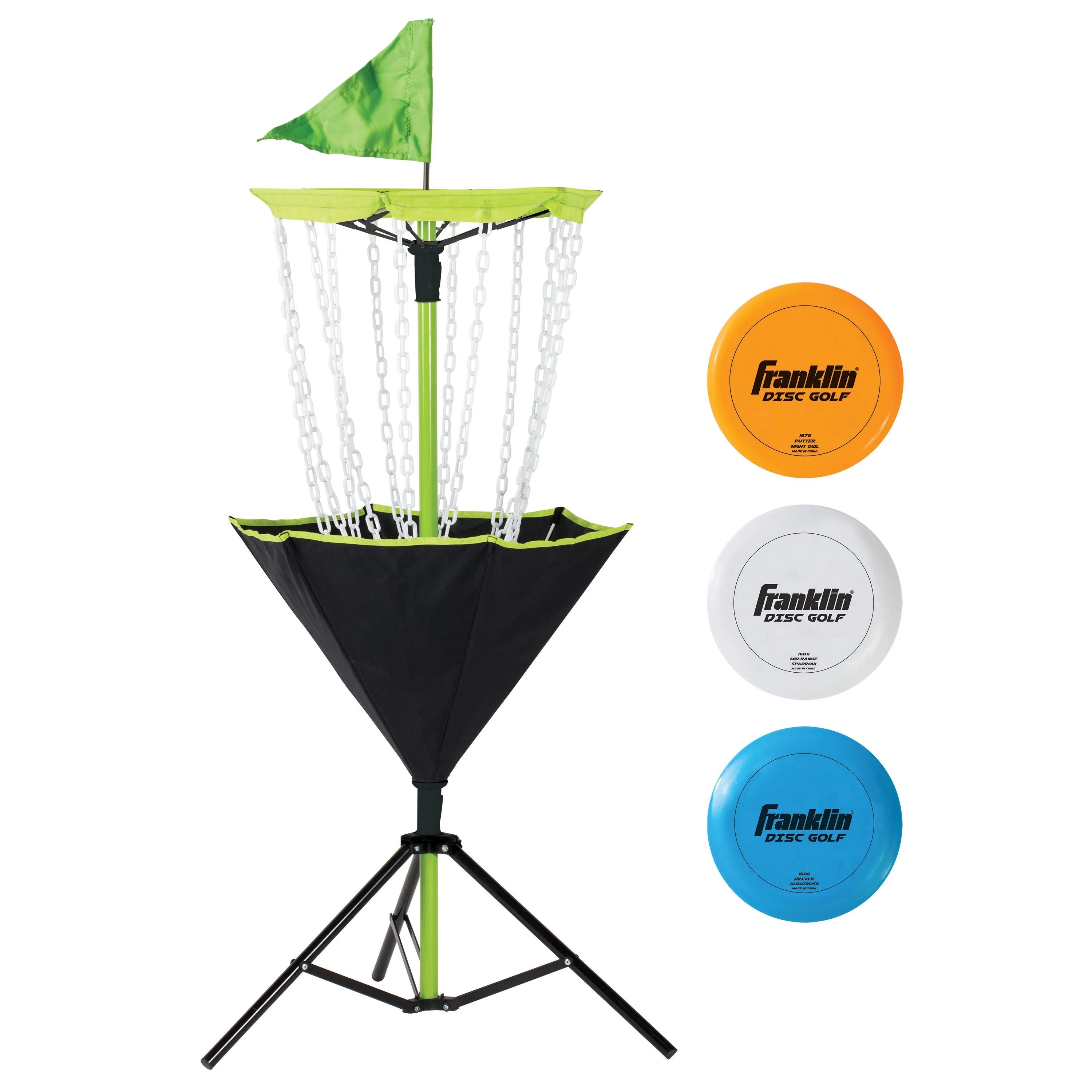 Franklin Sports Disc Golf Basket Set - Portable Target + 3 Discs Included - Walmart.com | Walmart (US)