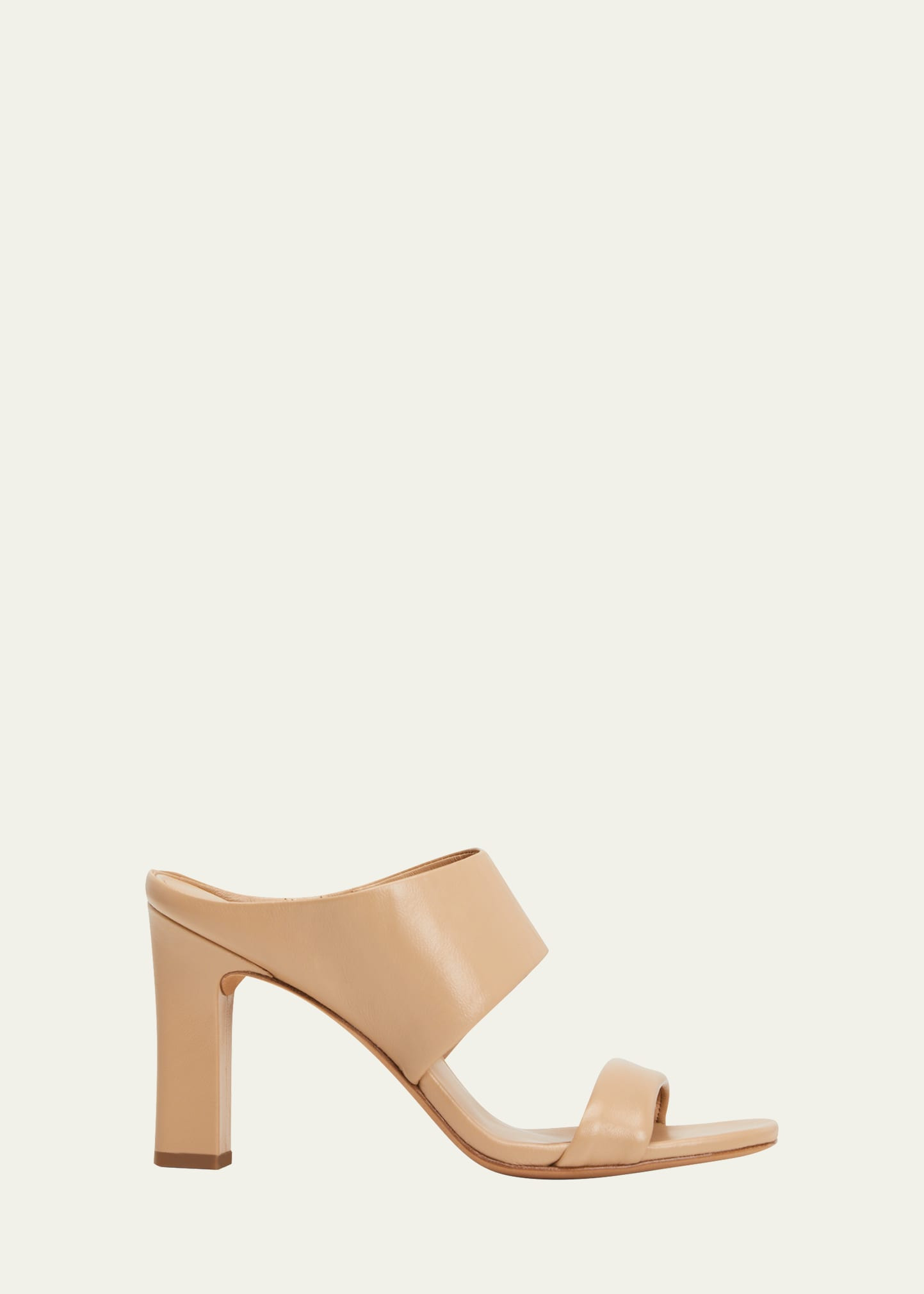 Vince Quinn Leather Two Band Mule Sandals | Bergdorf Goodman