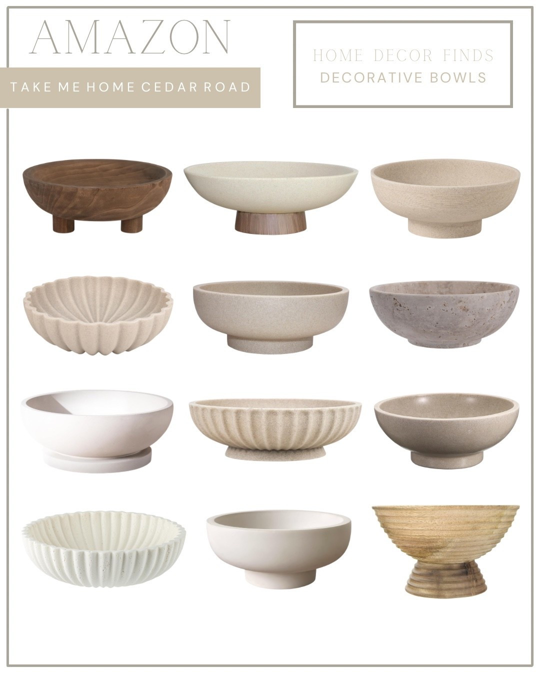 If you are looking for a decorative bowl I got you! So many beautiful new finds on Amazon!

Decorative bowl, home decor, shelf decor, table decor, pedestal bowl, neutral decor, organic modern decor 

#LTKSaleAlert #LTKFindsUnder50 #LTKHome