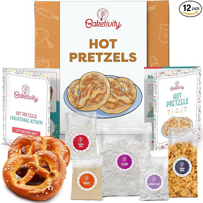 Pretzel Making Kit - Real Cooking Set for Kids Ages 5-12+ with Recipe and Ingredients - Kids Baki... | Amazon (US)
