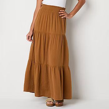 a.n.a Womens Tiered Maxi Skirt | JCPenney