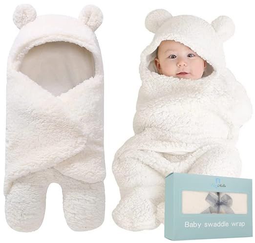BlueMello Baby Swaddle Blanket | Ultra-Soft Plush Essential for Infants 0-6 Months | Receiving Sw... | Amazon (US)