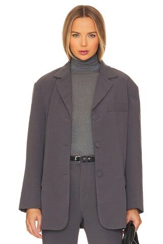 Bardot Akia Oversized Blazer in Charcoal from Revolve.com | Revolve Clothing (Global)