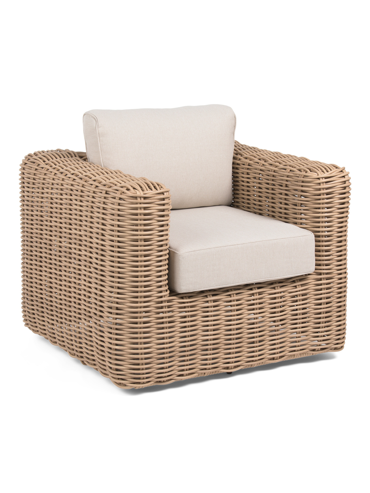 38.75x29 Outdoor Wicker Swivel Accent Chair | TJ Maxx