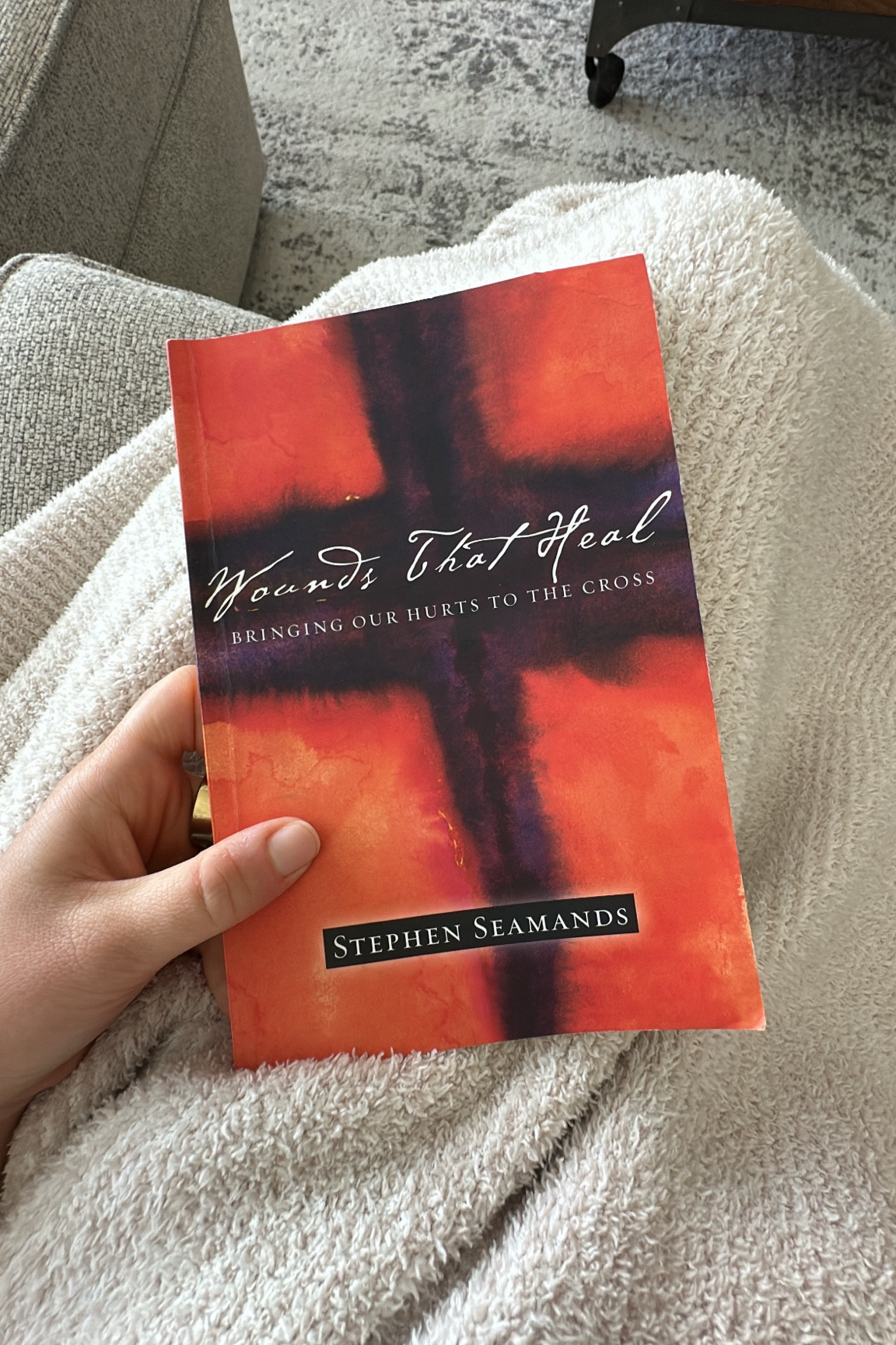 Christian book on healing through life’s hurts. So good. 