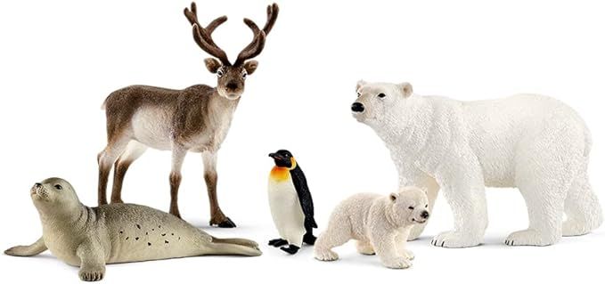 Schleich Wild Life Realistic Arctic Polar Animal Figurine Playset - 5-Piece High Detail Arctic An... | Amazon (US)