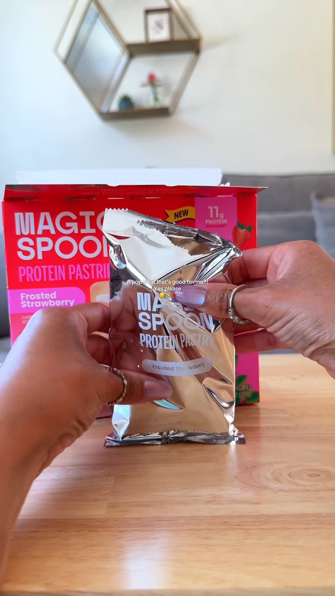 Magic spoon some how made a protein pop treat #magicspoon #protein #proteintreats #pastry #healthysnacks