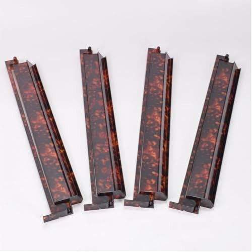 Tortoise Shell Rack & Pusher Set, Tortoise Shell Acrylic Mahjong Rack Set with Fully Detachable Magnetic Pushers, Tortoise Shell Mahjong Racks, 17.5 Inch Extended Length, Glossy Finish | Amazon (US)