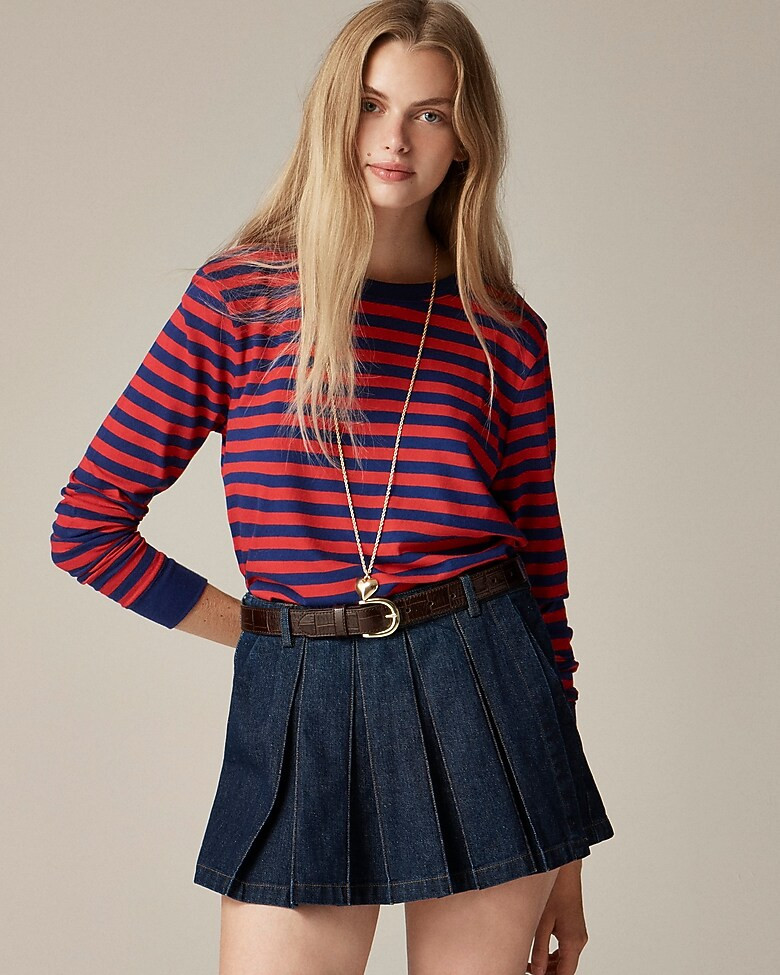 Vintage jersey long-sleeve T-shirt in stripe | J. Crew US