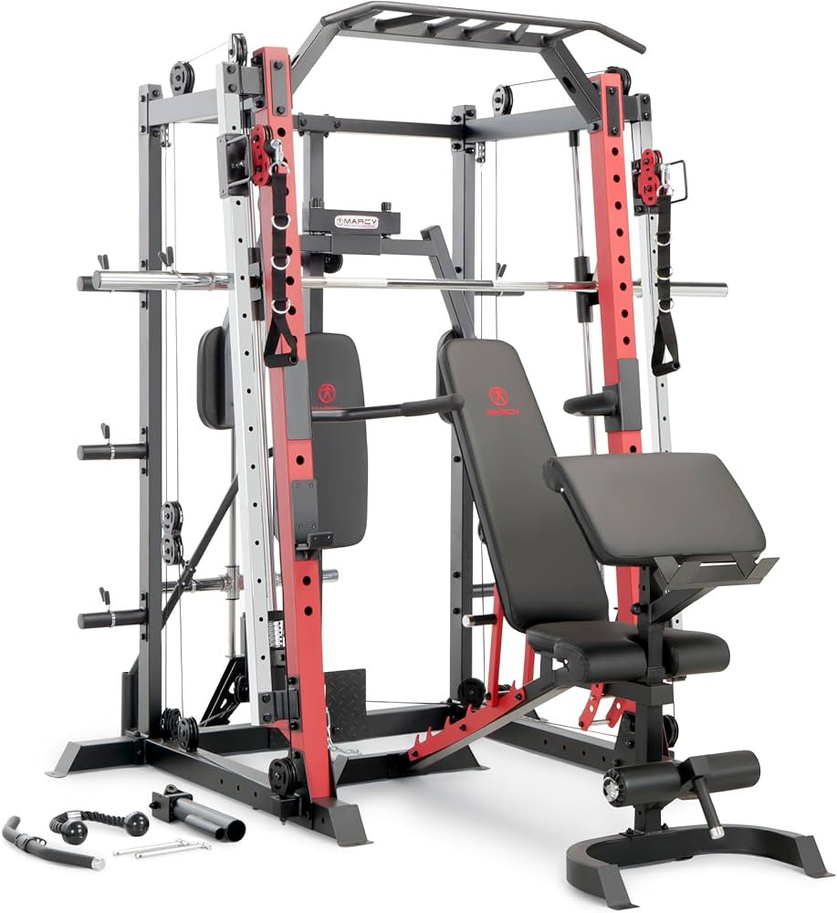 Marcy Smith Machine Cage System Home Gym Multifunction Rack, Customizable Training Station | Amazon (US)