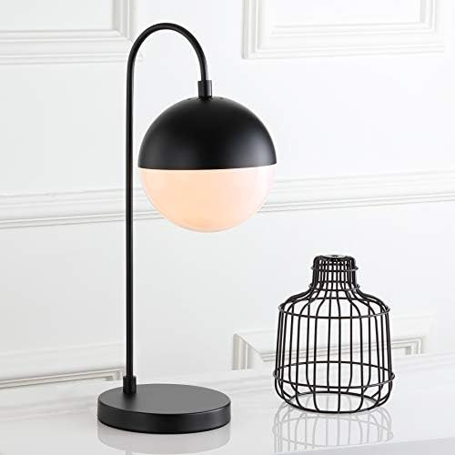SAFAVIEH Lighting Collection Cappi Modern Black Orb 21-inch Bedroom Living Room Home Office Desk Dor | Amazon (US)