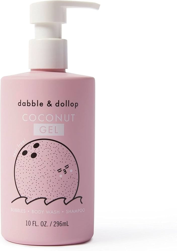 Dabble & Dollop Coconut Gel - 3-in-1 Natural Bubble Bath, Body Wash & Shampoo for Kids, 100% USA-... | Amazon (US)