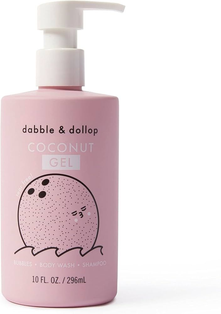 Dabble & Dollop Coconut Body Wash & Shampoo - 3 in 1 Natural Bubble Bath for Kids, USA-Made, Para... | Amazon (US)