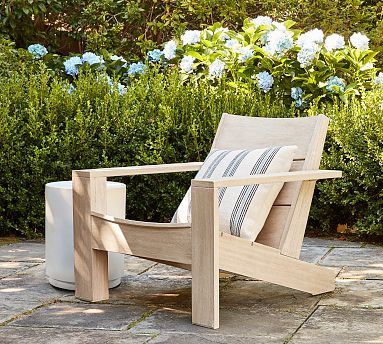 Indio Eucalyptus Modern Outdoor Adirondack Chair | Pottery Barn (US)