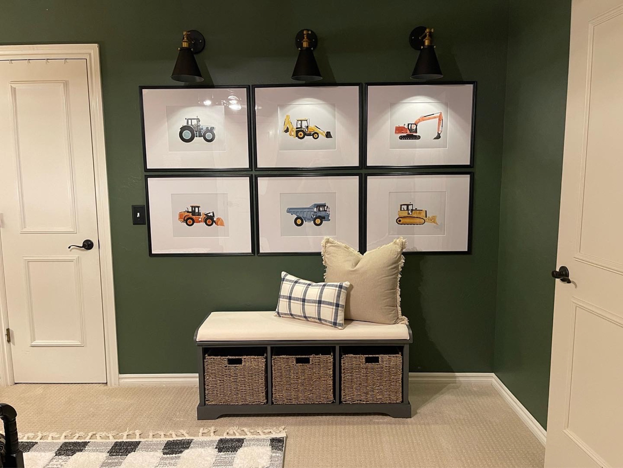 Bubby’s picture wall 💚 His most favorite part of the room! Everything construction, of course! After a lot of research on battery operated lights, I found the perfect ones. Linking them here! With the frames, I went to hobby lobby and had them custom the mat to fit 11X14 pictures  

#LTKU #LTKhome #LTKkids