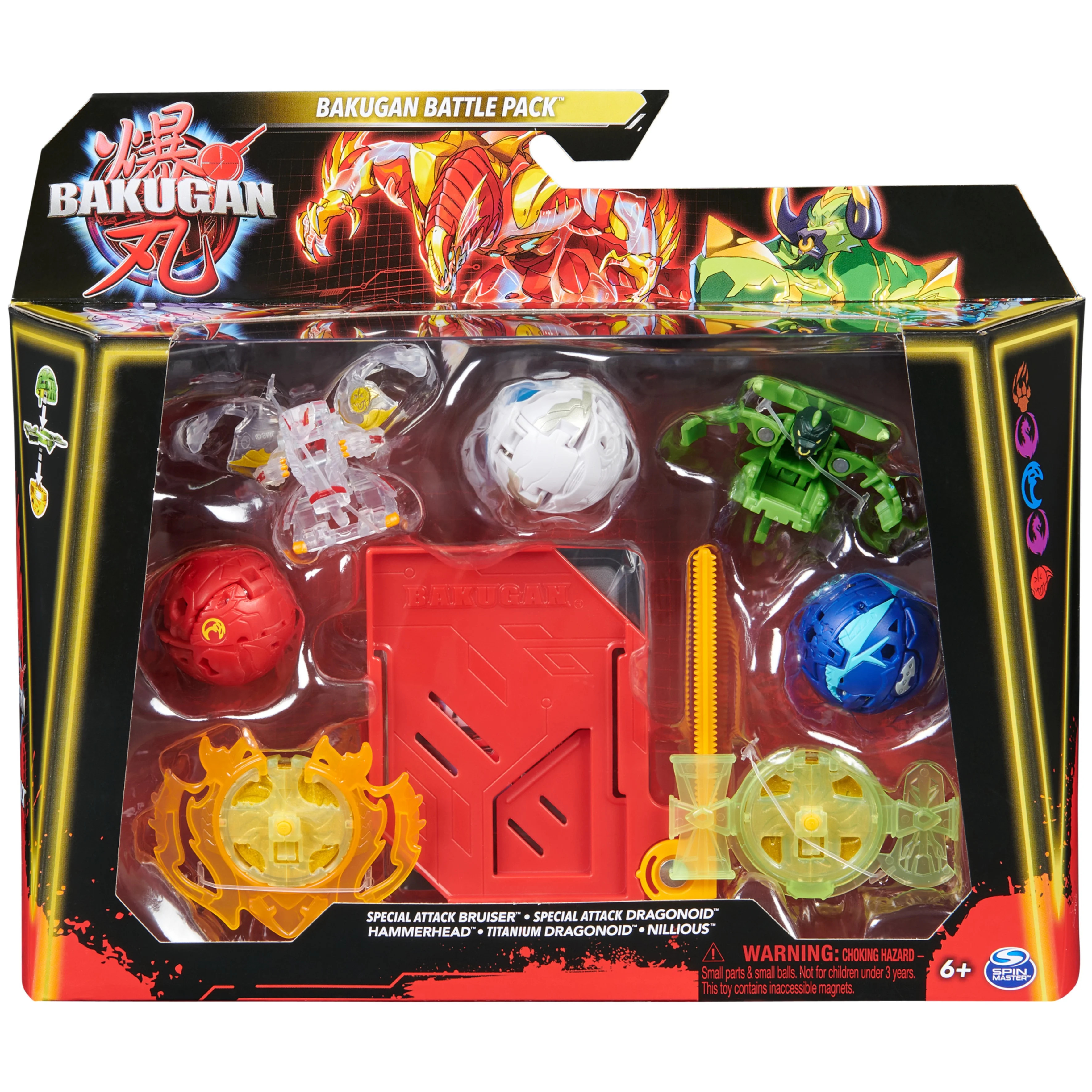 Bakugan Battle 5-Pack Spinning Action Figures, Special Attack Bruiser, Dragonoids, and more - Wal... | Walmart (US)