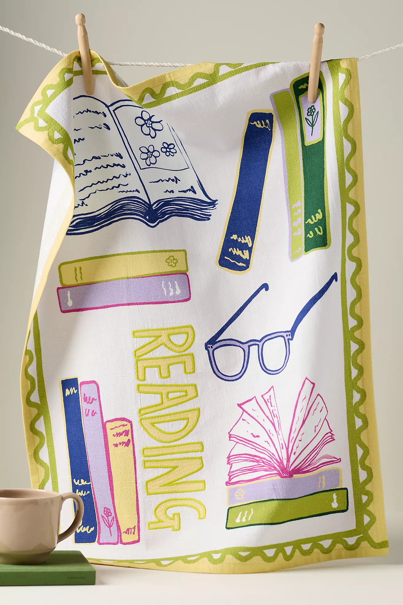 Amuse La Bouche Reading Dish Towel | Anthropologie (US)