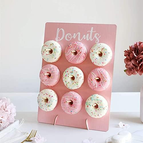 OWOYDOJ Donut Wall Display Stand Wood, Reusable Rustic Doughnut Board Holder for Baby Showers, Brida | Amazon (US)