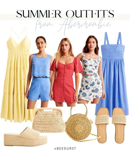 Summer outfit, matching sets, summer dress, Memorial Day outfit, red white and blue outfit, festival outfit, sandals, summer shoes, summer bag, beach outfit, vacation outfit, resort wear, straw bag

#LTKShoeCrush #LTKStyleTip #LTKSeasonal
